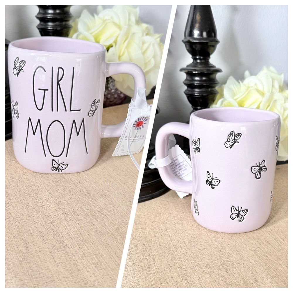 NWT Rae Dunn Ceramic GIRL MOM Mug